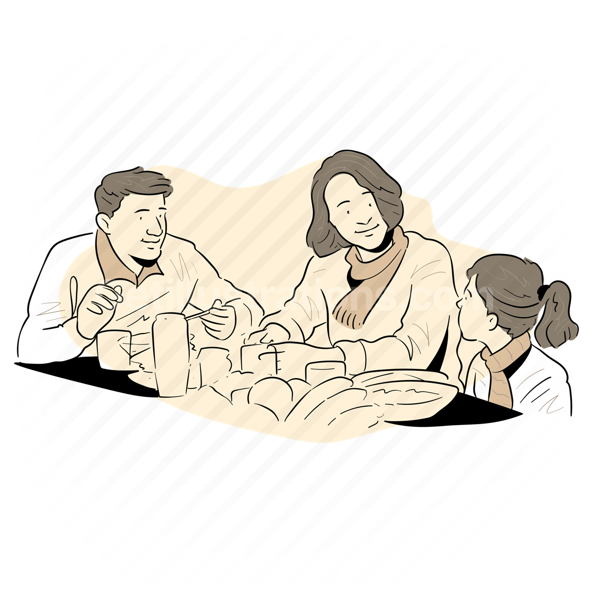 Family and Children illustration preview image